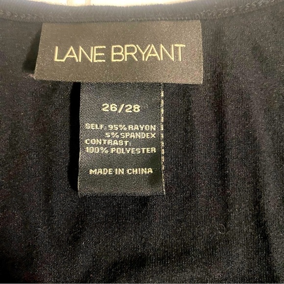 Lane Bryant Plus Size Bow Design Front Sleeveless Tank Blouse Black Size 26/28 - Picture 5 of 11